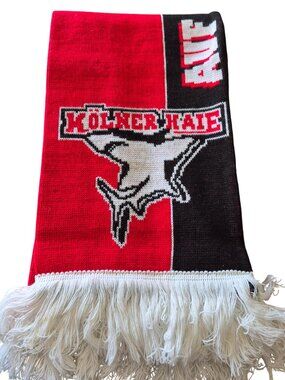 Kölner Haie Hockey Scarf – German DEL Fan Scarf – Auf Geht’s Haie